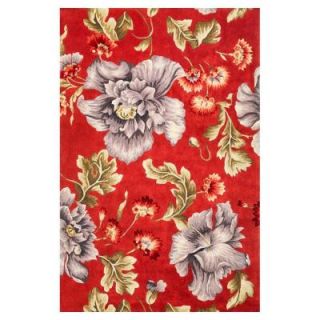 Kas Rugs Colossal Floral Coral/Blue 2 ft. 6 in. x 4 ft. 2 in. Area Rug RUB888830X50