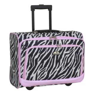 American Flyer Zebra Print Rolling Under Seat Carry on Upright