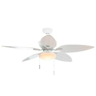 Hampton Bay Edgewater II 52 in. Indoor/Outdoor Matte White Ceiling Fan YG115 MWH