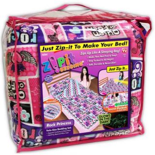 Zipit Bedding Rocker Princess 3 Piece Twin Comforter Set