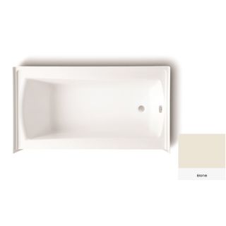 Laurel Mountain Parker 20 Bone Acrylic Rectangular Skirted Bathtub with Right Hand Drain (Common 30 in x 60 in; Actual 22.75 in x 30 in x 60 in