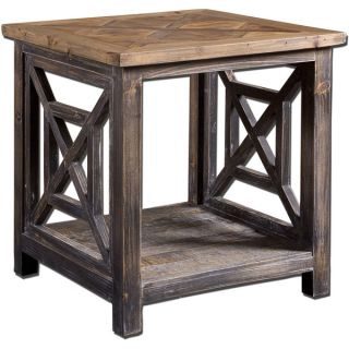 Uttermost Mardonio Waxed Limestone Side Table