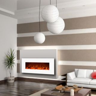 Moda Flame Houston 50 in. Electric Wall Mounted Fireplace   Fireplaces