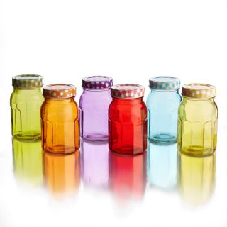 inch Colored Jars with Lid (Set of 6)   17445552  