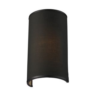Z Lite 6 5/8 in W Cameo 1 Light Factory Bronze Pocket Wall Sconce