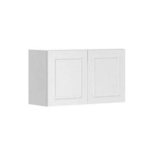 Fabritec 30x18x12.5 in. Lausanne Wall Bridge Cabinet in Maple Melamine and Door in White W3018.W.LAUSA