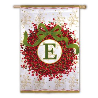 Holiday Monogram 2 Sided Garden Flag by Evergreen Enterprises, Inc