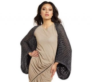 Luxe Rachel Zoe Dolman Sleeve Cocoon Knit Sweater   A202377 —