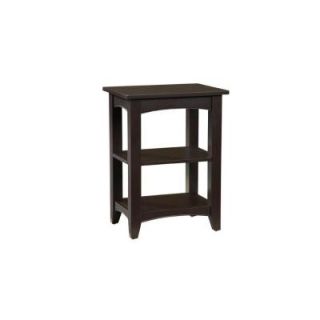 Alaterre Furniture Shaker Cottage 2 Shelf End Table in Chocolate ASCA02CL