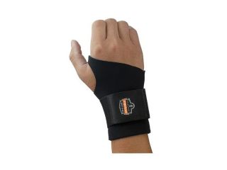 Ergodyne Small Black ProFlex 670 Neoprene Ambidextrous Single Strap Wrist Support With Reversible Hook And Loop Closure And 2" Woven Elastic Straps