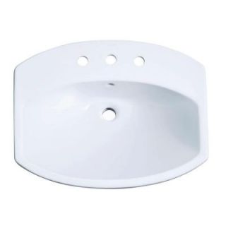 KOHLER Cimarron Drop In Vitreous China Bathroom Sink in White K 2351 8 0