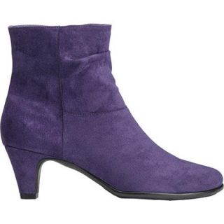 Womens Aerosoles Red Light Ankle Boot Purple Faux Suede   17940033