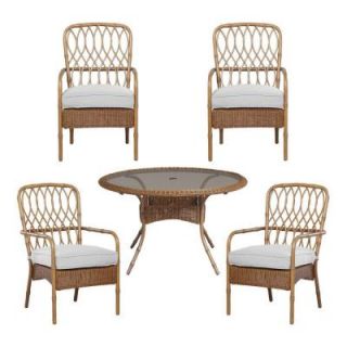 Hampton Bay Clairborne 5 Piece Patio Dining Set with Cushion Insert (Slipcovers Sold Separately) DY11079 5 B
