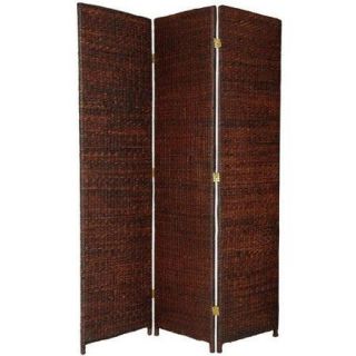 Oriental Furniture 71'' Rush Grass Woven 3 Panel Room Divider
