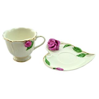 Red Roses Coffee Cup and Saucers (Set of 6)