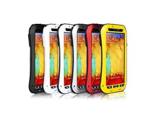 Red Waterproof Shockproof Dustproof Snowproof Aluminum Gorilla Metal Cover Case for Samsung Galaxy Note 3 III N9000 LOVE MEI   Not Affect All Operation of The Phone
