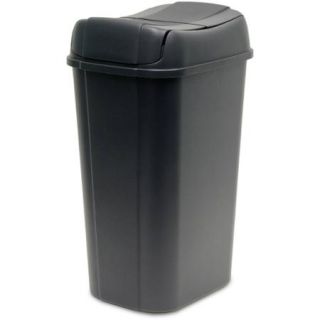 Hefty 13.3 Gallon Pivot Lid Trash Can, Black