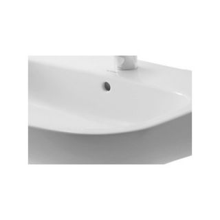 Duravit D Code Pedestal Bathroom Sink Set with Overflow   D40007