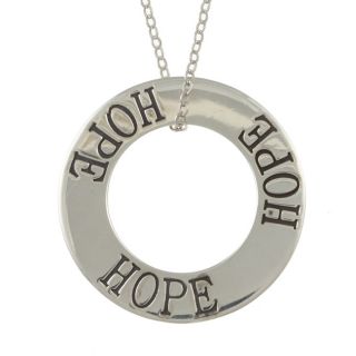 La Preciosa Sterling Silver Circle Hope Necklace  