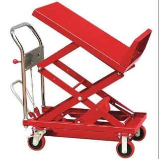 DAYTON 33W290 Scissor Lift Cart, 600 lb., Steel, Tilt