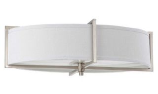 Nuvo Portia 60/4349 6 Light Oval Flush   16W in.   Brushed Nickel   ENERGY STAR   Flush Mount Lights