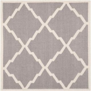 Safavieh Dhurries Grey/Ivory 6 ft. x 6 ft. Square Area Rug DHU567A 6SQ