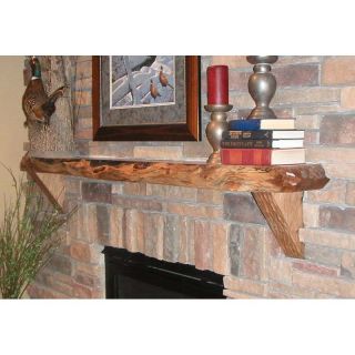 Kettle Moraine Hardwoods Authur Carved Rustic Walnut Mantel Shelf   Fireplace Mantels & Surrounds