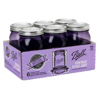 Ball Heritage Collection Quart Wide Mouth Jars in Purple (Set of 6) JHB69009