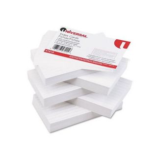 Universal Ruled Index Cards, 3 x 5, White, 500 per Pack (Set of 2)