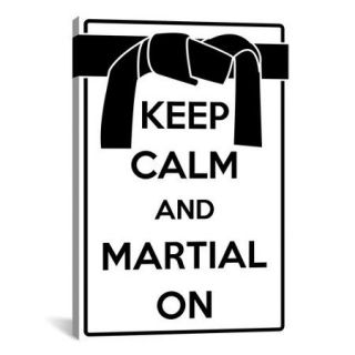 iCanvas Keep Calm and Martial On Textual Art on Canvas