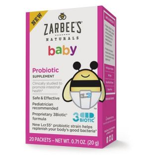 Zarbees Naturals Baby Probiotic Supplement Powder   20 pack