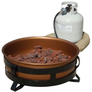King Kooker Portable Outdoor Fire Pit with Copper Plated Bowl 912799