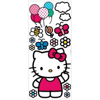18 in. x 40 in. Hello Kitty   The World of Hello Kitty 15 Piece Peel and Stick Giant Wall Decals RMK1679GM