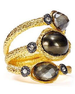 Alexis Bittar Elements Crystal Studded Pyrite Stacking Ring