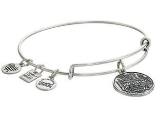 Alex and Ani Positive Is How I Live Charm Bangle Rafaelian Silver Finish