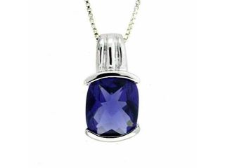 Simulated Tanzanite CZ Renaissance Pendant