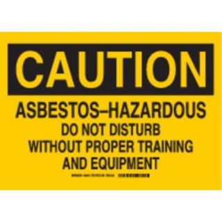 BRADY 58763 Caution Sign,10 x 14In,BK/YEL,ENG,Text G9454977