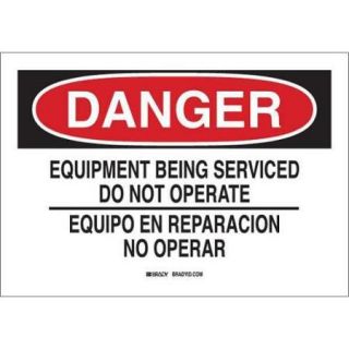 BRADY 50270 Danger Sign, 7x10, Bilingual