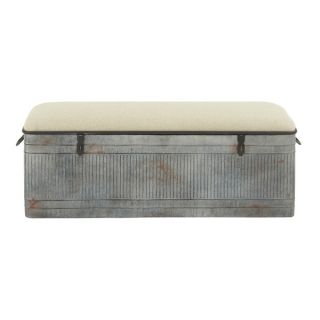 18 inch Grey Metal Fabric Bench   17354599   Shopping