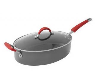 Rachael Ray Hard Anodized Dishwasher Safe 5qt. Covered Oval Saute Pan   K31149 —