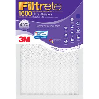 Filtrete Ultra Allergen Reduction Electrostatic Pleated Air Filter (Common 10 in x 20 in x 1 in; Actual 9.7 in x 19.6 in x 0.78125 in)