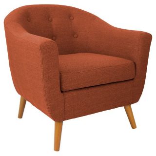 LumiSource Rockwell Accent Chair   Dark Orange