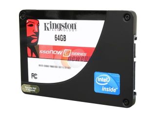 Kingston SSDNow E Series 2.5" 64GB SATA II SLC Internal Solid state disk (SSD) SNE125 S2/64GB