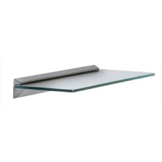 Knape & Vogt 18 in. W x 7 in. D Wall Mounted Chrome Glass Decorative Shelf Kit 89 CHR 31618