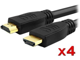 Insten 730950 25 ft. Black 4 x High Speed HDMI Cable with Ethernet M M