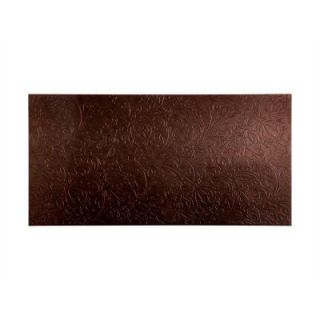 Fasade Nettle 96 in. x 48 in. Decorative Wall Panel in Smoked Pewter S78 27