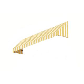 Awntech 304.5 in Wide x 36 in Projection Yellow/White Stripe Slope Window/Door Awning