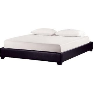 Metro Eastern King Bed, Black Faux Leather