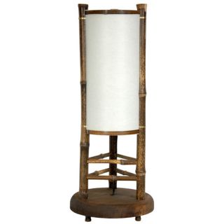 Oriental Furniture Shika Japanese Rattan 11.75 H Table Lamp with