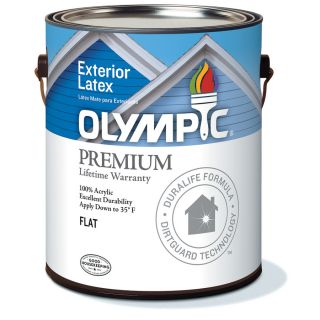 Olympic White Flat Latex Exterior Paint (Actual Net Contents 116 fl oz)